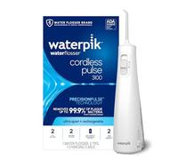 Waterpik Hydropulseur portable sans fil rechargeable pour dents, gencives, soins des appareils dentaires et voyage avec 2 embouts de fil dentaire, étanche, accepté ADA, WF-20 blanc