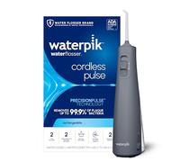 Waterpik Hydropulseur portable sans fil rechargeable pour dents, gencives, soins et voyage avec 2 embouts de fil dentaire, imperméable, accepté ADA, WF-20 gris, l'emballage peut varier