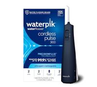 Waterpik Hydropulseur portable sans fil rechargeable pour dents, gencives, soins et voyage avec 2 embouts de fil dentaire, imperméable, accepté ADA, WF-20 bleu, l'emballage peut varier