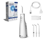 Waterpik Hydropulseur sans fil Select blanc - Élimine la plaque dentaire et améliore la santé des gencives - Rotation de la pointe à 360 degrés - Tension globale - Sans danger pour les implants,