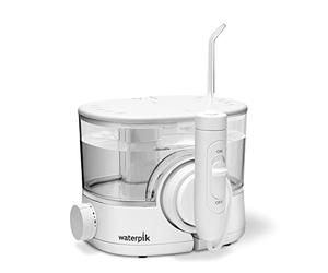 Waterpik ION WF11 Hydropulseur jet dentaire (blanc) sans fil rechargeable et portable avec 6 embouts et 1 étui de rangement