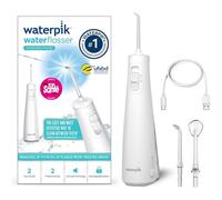 Waterpik Pulse Hydropulseur Dentaire sans Fil - 9 semaines d'autonomie | Jet dentaire rechargeable, 2 niveaux de pressions, 45 secondes de nettoyage, 2 embouts inclus. Recommandé par l'USFBD. Blanc
