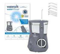 Waterpik Ultra Professionnel Hydropulseur Dentaire -10 niveaux de pression | Jet dentaire avec 10 niveaux de pression, 90+ secondes de nettoyage, 6 embouts inclus. Recommandé par l'USFBD. Gris