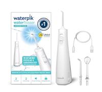 Waterpik WF-20 Pulse, Hydropulseur Sans Fil, Recommandé par l’UFSBD, Jet dentaire Rechargeable, Elimine la Plaque, 2 Niveaux de Pression, 45 Secondes de Nettoyage, 2 Embouts Inclus, Waterproof, Blanc