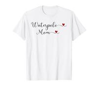 Waterpolo Mom Heart Cute Handwritten Typographie Cadeau T-Shirt Graphique avec Valeur
