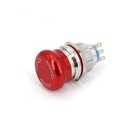 Waterproof 22mm Metal 3Pin 1NO 1NC Emergency Stop Rotary Mushroom Push Button Switch NWPNLXEA