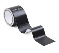 Waterproof Adhesive Pe Tarpaulin Tape Repair Kit Waterproof Truck Tarpaulin Repair Tape For Awning Tarpaulin Patches Truck Fabric (Black)