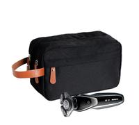 Waterproof Bathroom Toiletries Shaving Bag - Organiseur avec divider and handle, Travel Cosmetic Brushes Pouch, Portable Grooming Storage Case, Lightweight Multipurpose Kit | Practical Packing