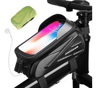 Waterproof Bicycle Frame Panniers Bicycle Phone Holder Front Handlebar Bicycle Bag With Touch Screen And Sun Visor For Smartphone Under 7 Inches