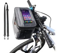 Waterproof Bicycle Handlebar Bag-Phone Holder Up To 8 Inches Front Storage Bag For Road Bike Mountain Bike Electric Bike Ideal For Navigation & Cycling