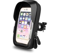 Waterproof Bicycle Phone Holder,360° Rotation,Bicycle Bag Handlebar Frame With Touch Screen And Sun Visor,Mtb Bike Frame Handlebar Bag For Smartphone Under 6.4 Inches,Black
