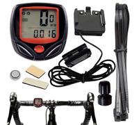 Waterproof Bike Odometer, Wired Speedometer LCD Display, Compact Size Mileage Tracker with Clear Readout, Durable Cycling Accessory, Multifunction Bike Gadget, Outdoor Gear for Bikes Scooters