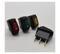 Waterproof boat shaped switch KCD3 with light, 3 legs without light, 2 legs with holes of 28 * 11mm silver dot self-locking NWPNLXEA(2,3-pin-ON-OFF-220V)