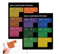 Waterproof Calendar Stickers, Adhesive Month Planner, 5.35x4.49 Inches Self Stick Sheet with Design, Cute Planner Stickers, Functional Stationery with Colorful Layout, Notebook Accessory for Students