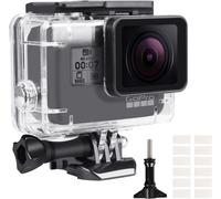 Waterproof Case for GoPro Hero 5/6/7, 60M Waterproof Diving Housing with Mount Thumbscrew and 12 Insert Anti-Fog Accessories Kit for Gopro Hero 5/6/7 Action Camera Black