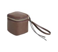 Waterproof Cosmetic Bag, Small PU Leather Beauty Case, Portable Toiletry Pouch, Vintage Makeup Case, Travel and Women, Water Resistant, 3,94 x 2,76 x 3,54 Pouces, Coffee, riferimento Alla