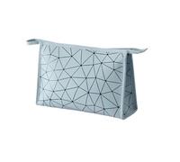 Waterproof Cosmetic Bag Women PU Leather Toiletry Make Up Organizer Travel Wash Bags Shower Makeup Storage Pouch Convient au Shopping, aux Voyages, aux Rencontres(L-Blue)