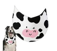 Waterproof Dog Bib Cow Pattern Adjustable Drool Towel Handkerchief Pet Bandana Collar Protector Grooming Costume Accessory Cute Outfit Photo Holiday Wear | Perfect Suitable Ideal For Easte