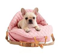 Waterproof Dog Booster Seat - Adjustable Strap Travel Hardware, Pet Carrier Bed Gear, Vehicle Front and Back Seating Equipment, Animal Travel Supply, SUV Accessory, Small Grey Unit for Kittens