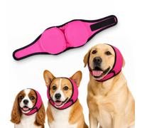 Waterproof Dog Calming Hoodie Ear Wraps, Noise Reducing Ear Protection, Adjustable No Shake Dog Earmuffs for Fireworks, Thunder, Vacuum, Grooming,Bathing and Swimming (Pink,Small)