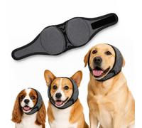 Waterproof Dog Calming Hoodie Ear Wraps, Noise Reducing Ear Protection, Adjustable No Shake Dog Earmuffs for Fireworks, Thunder, Vacuum, Grooming,Bathing and Swimming (Gray,Small)