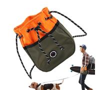 Waterproof Dog Training Treat Pouch with Large Capacity, Shoulder Bag Design for Walking and Jogging, Includes Contrast Color Poop Bag Dispenser, Ideal for Storing Toys, Snacks, and Training Treats.