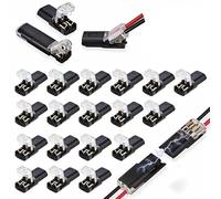 Waterproof Double-Wire Electric Plug-in Connectors with Buckle Terminal Block and Quick Snap Cable Clamps DIY Crafting Quick-Clip Fasteners Multi-Purpose Snap-On Blocks (100pcs)