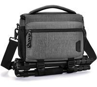 Waterproof DSLR Camera Bag with Rain Cover, Small Case for Small Tripods, grey, Suitcase