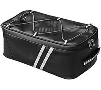 Waterproof Electric Bike Bag Seat Bag With Storage,Bicycle Carrier Trunk Bag,Reflective Strip-Black (8l)