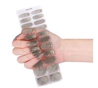 Waterproof Gel Nails Stickers Decals with Strong Adhesive ABS Build Perfectly Fit for Kinds Nails Shapes Bendable Fit Quickly Dry Nail Art Stickers ABS
