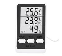 Waterproof Hygrometer Thermometer, 10x6cm ABS Refrigerator Temperature Gauge Outdoor Compact Fish Tank Humidity Monitor, for Kitchen, Aquarium, Garden, Home Organization