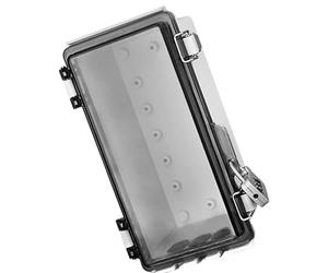 Waterproof Junction Box, Electrical Enclosure Case, Weatherproof and Dustproof Design, Protects Plugs, Locking Cover for Indoor Outdoor Electrical Use, Transparent