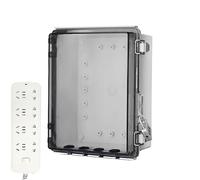 Waterproof Junction Box, Wall-Mounted Abs Electrical Outlet Box, Compact Transparent Locking Cover, Weatherproof Boîtier for Outdoor Electronics Power Security Projects