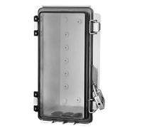 Waterproof Junction Box, Wall-Mounted Abs Electrical Outlet Box, Compact Transparent Locking Cover, Weatherproof Boîtier for Outdoor Electronics Power Security Projects