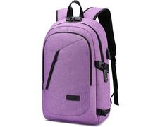 Waterproof Laptop Backpack 15.6 Inches with USB Charging Port Business Backpack Functional Backpack for Leisure/Business/School 35L Purple