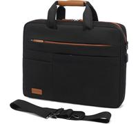 Waterproof Laptop Bag 17.3 Inches Laptop Case Bag PC Tablet Computer Satchel Shoulder Bag for Men Women College Classes Work Business Travel (17.3 Inch, Black) Noir