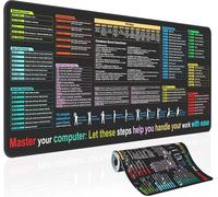 Waterproof Large Gaming Mouse Pad XXL-900 x 400 mm-Excel Cheat Sheet Mouse Pad-Under Hand Desk-Computer Mat with Excel Shortcuts
