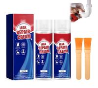 Waterproof Leak Repair Spray With Brush, Fast Dry Roof Sealant Coating, Multi-Surface Crack Filler for Concrete Tile Metal Gutter Window Frame for Indoor & Outdoor Use (2Pcs*Bianco)