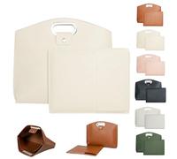 Waterproof Leather 14-16in 2PCS Laptop Bag for Women,Work Tote Bag Set,Leather Handbag Briefcase,for Laptops and iPad Cases (Off White)