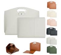 Waterproof Leather 14-16in 2PCS Laptop Bag for Women,Work Tote Bag Set,Leather Handbag Briefcase,for Laptops and iPad Cases (Gray)