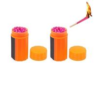 Waterproof Matches Survival Kit, Stormproof Fire Starter, Windproof Matches with Case for Camping Hiking, Camping Survival KT (2Pack)