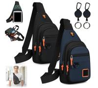 Waterproof Multi-pocket Crossbody Sling Bag for Travel & Everyday Use (C-1)