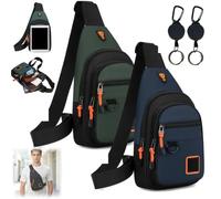 Waterproof Multi-pocket Crossbody Sling Bag for Travel & Everyday Use (F-1)