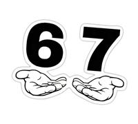 Waterproof Number Stickers - Strong Adhesive Cartoon Decals, 67 Piece Cute Set with UV Resistant Finish, Creative DIY Planner, Notebook, Fridge, Lunch Box Decoration, Indoor and Outdoor Fun for Kids