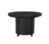 Waterproof Patio Fire Pit Cover Black Protector Grill BBQ Shelter Outdoor Garden Yard Round BBQ Cover Canopy Furniture Covers(Black)