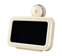 Waterproof Phone Holder, Shower Wall Mount Stand, 7.87 Inches Rotatable Touch Screen Case with Secure Seal, Durable ABS Bathroom Accessory, Anti Splash Phone Holder with Clean Design, Home Shower Use