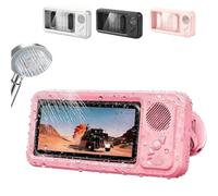 Waterproof Phone Holder,Waterproof Shower Phone Holder,360° Rotation, Angle Adjustable, 60°Fixed Opening Angle for Pick-Up and Placement, Bluetooth Speakers (Pink)