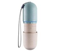 Waterproof Pill Organizer, Airtight Stackable Tower, 4.9-inch Portable Case, Travel Style, Daily Supplement and Medication Storage, Sealed Compartments for Purse and Gym