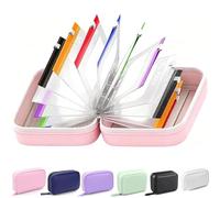 Waterproof Pill Organizer Set, 14 Color Pill Pouches Reusable Binder Zippered Pill Storage, 7-14 Day Portable Travel Medicine Case for Vitamins Fish Oils (Pink)