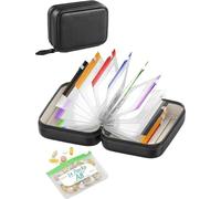 Waterproof Pill Pouch Set, 14 Color-Coded Pill Organizer Pouches, Reusable Travel Medicine Organizer with Zipper Closure, Weekly Vitamin Storage Bag (Black)